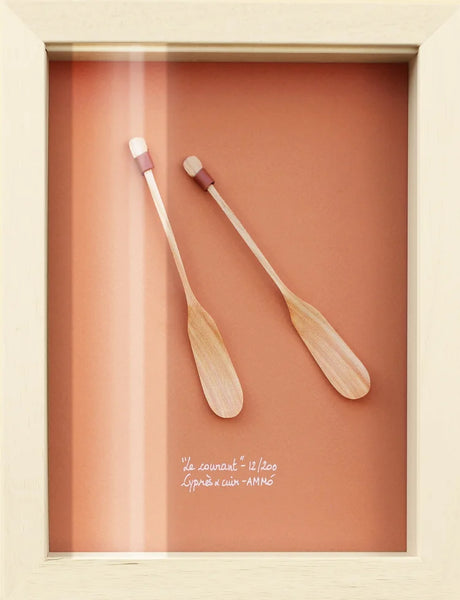 Cadre cabinet de curiosité en bois artisanal AMM