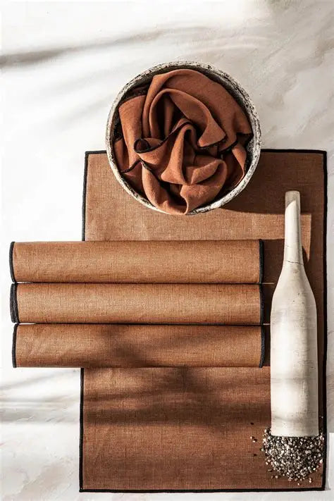 Set de table lin enduit HAO