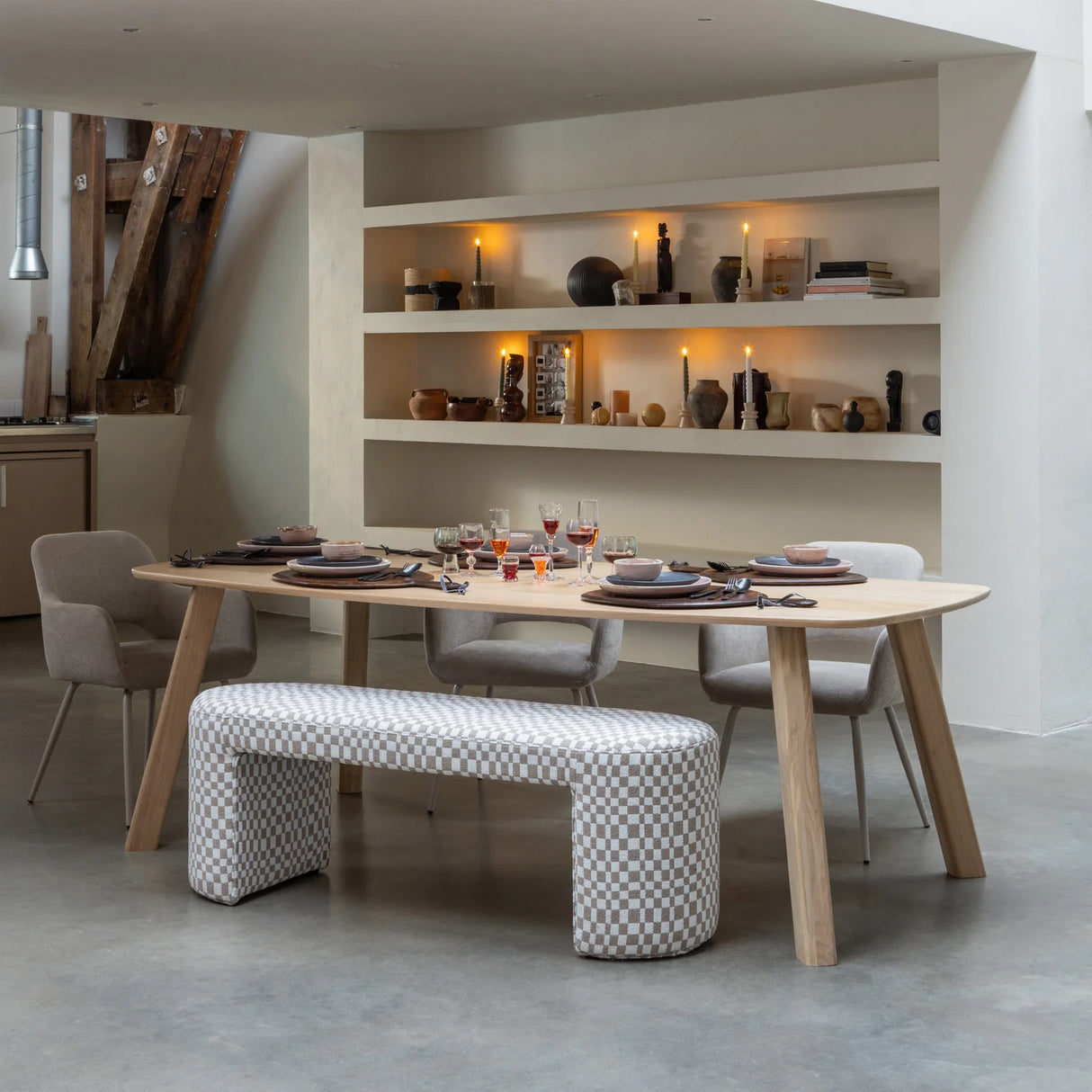 Plateau de table bois massif formes arrondies TABLO DEE