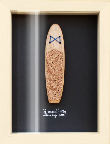 Cadre objet salé cabinet de curiosité en bois artisanal AMM