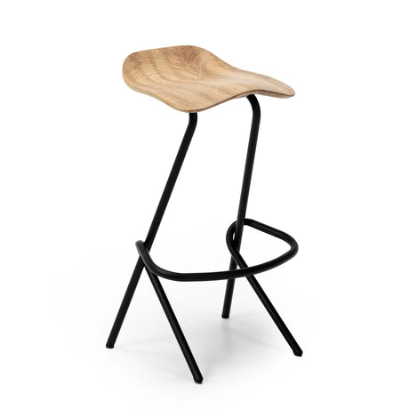 Tabouret hauteur ilot  bois et pieds métal PRO