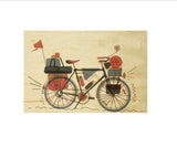 Carte postale en bois WOO