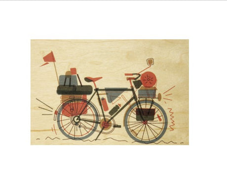 Carte postale en bois WOO