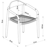 Chaise MANA bois et assise tressée ZAG