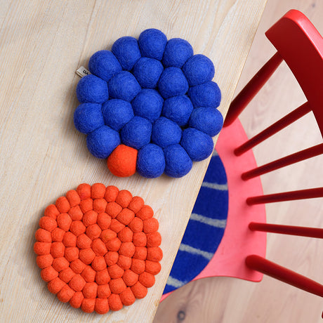 Dessous de plat laine grosses boules AVE