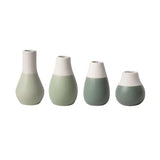 Set de 4 soliflores porcelaine vert ou terracotta  RAD