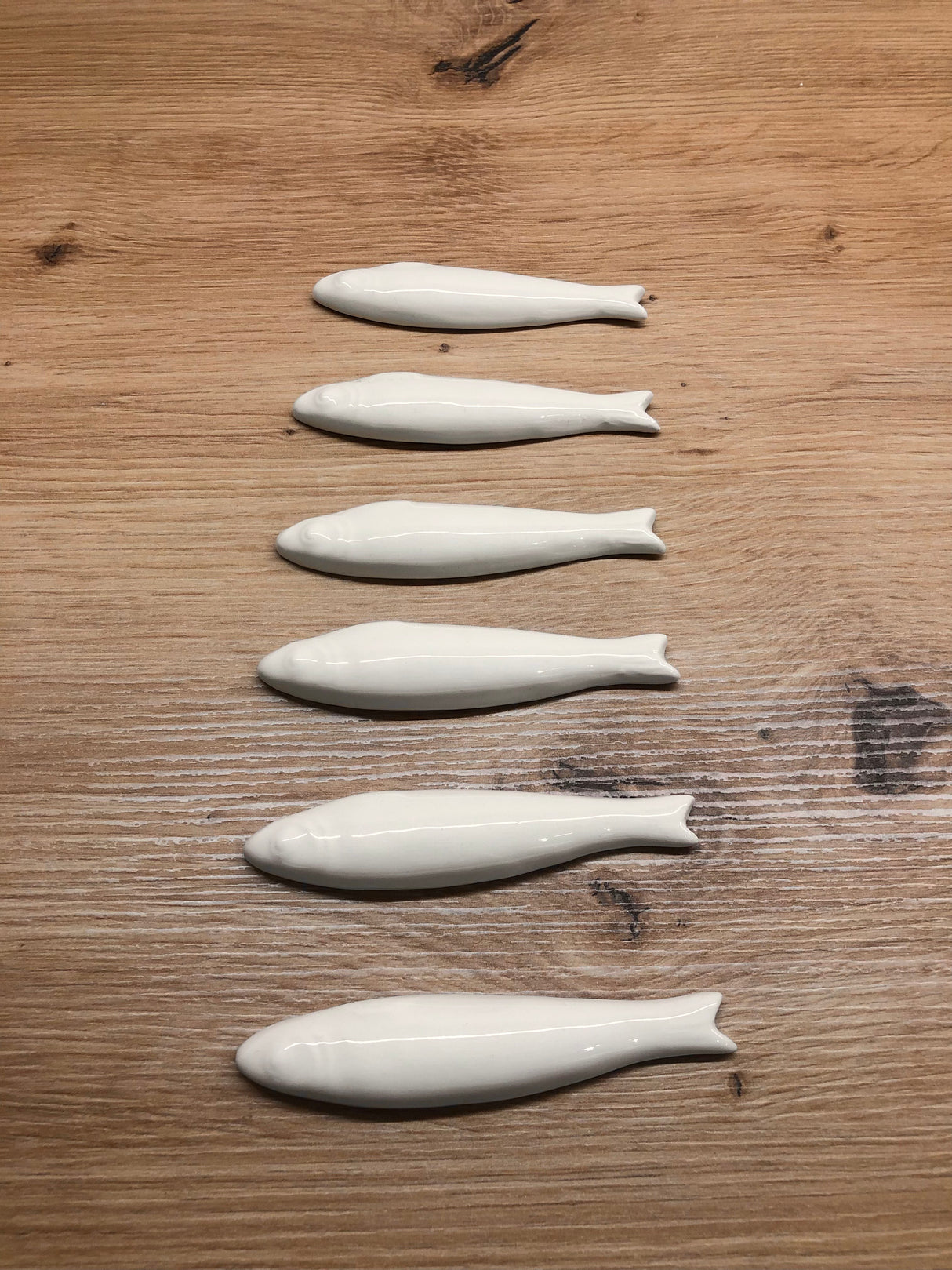 Lot 6 sardines porte-couteaux céramique DUR