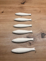 Lot 6 sardines porte-couteaux céramique DUR