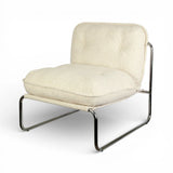 Fauteuil rouge et tube chrome CIRRUS ZAG