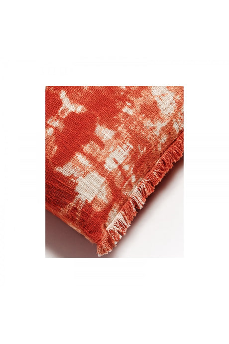 Coussin orange et blanc MANU