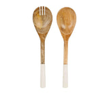 Couverts à salade bois/marbre  SEM