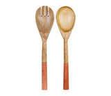 Couverts à salade bois/marbre  SEM
