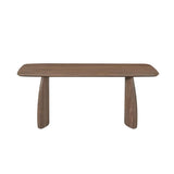 Table de salle à manger plaquage noyer CURV ZAG