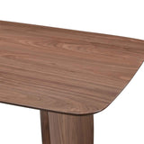 Table de salle à manger plaquage noyer CURV ZAG