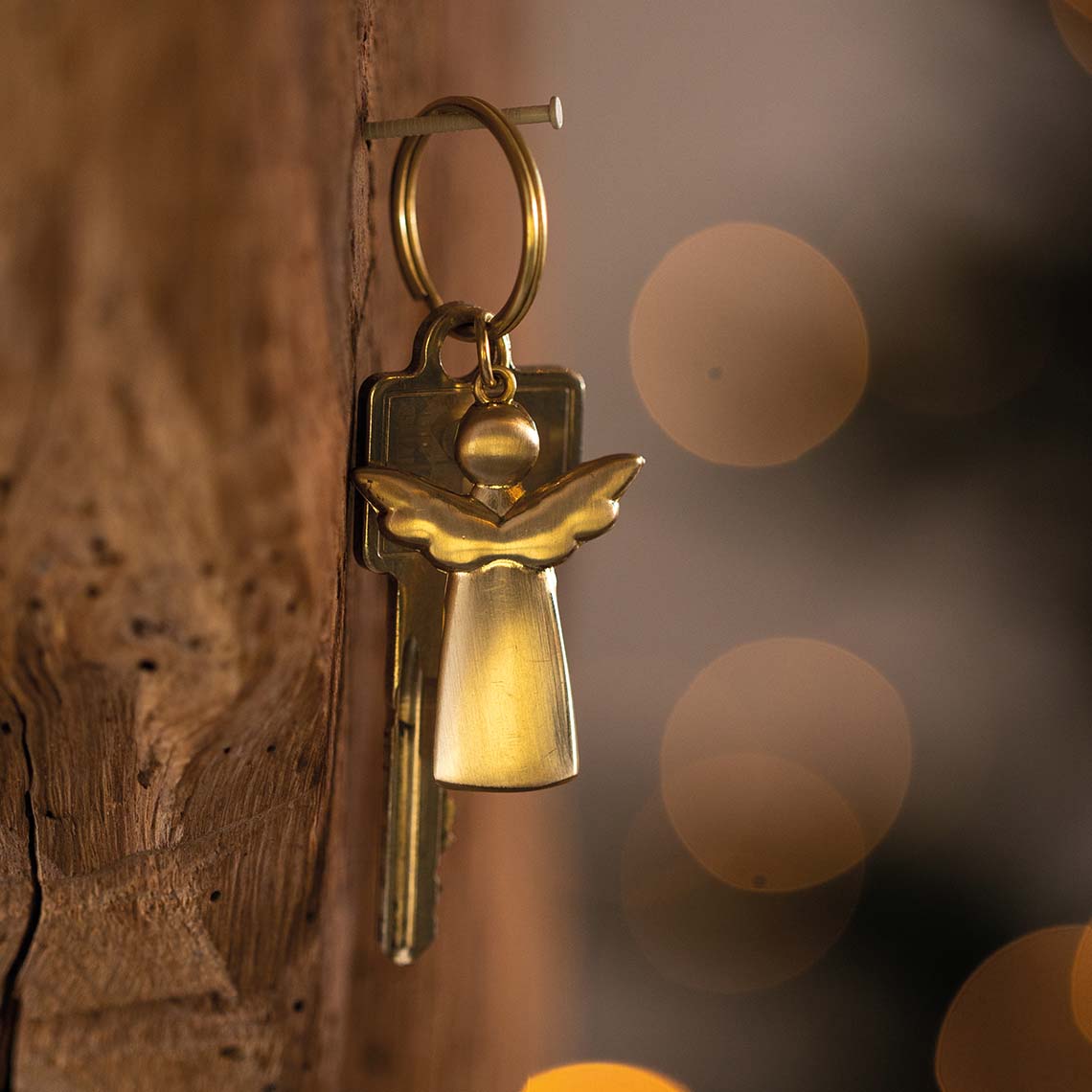 Porte clef cochon ou ange doré RAD