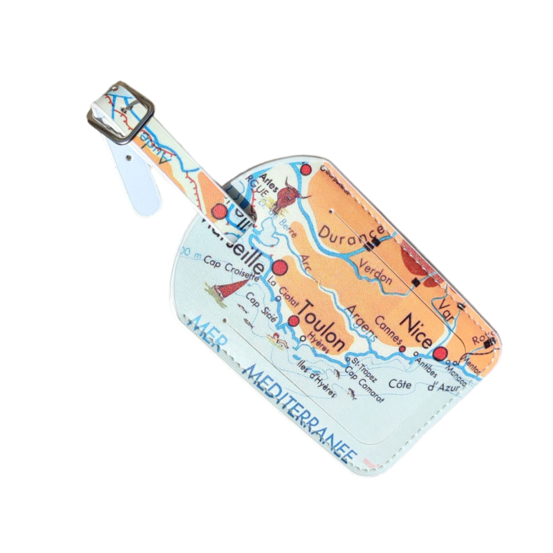 Etiquette de voyage carte géographique ZAR