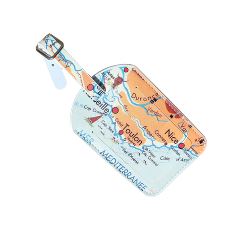 Etiquette de voyage carte géographique ZAR