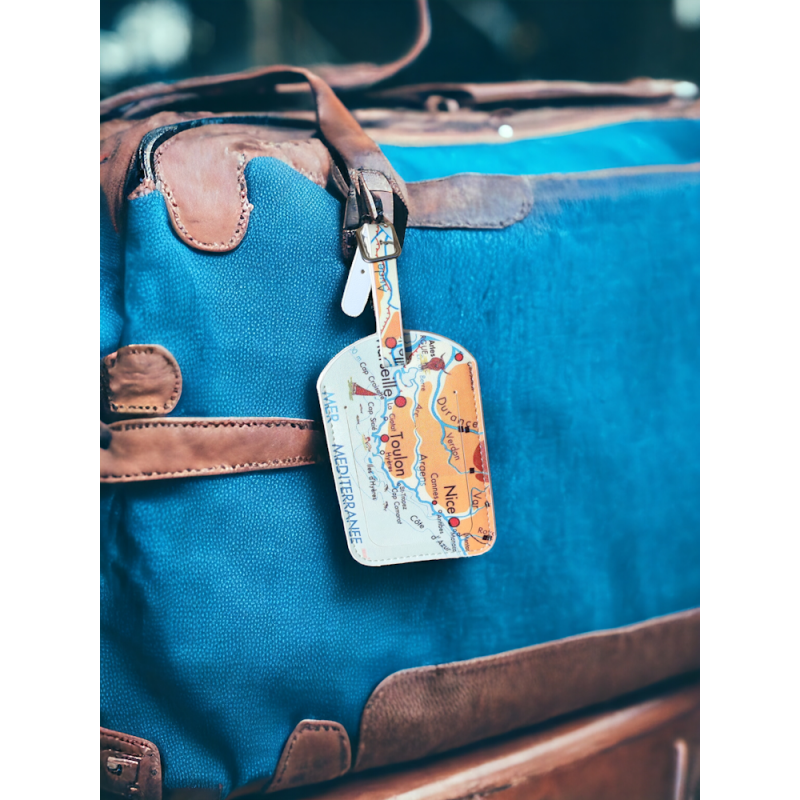 Etiquette de voyage carte géographique ZAR