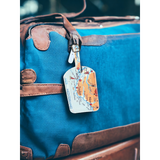Etiquette de voyage carte géographique ZAR