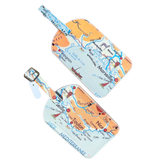 Etiquette de voyage carte géographique ZAR