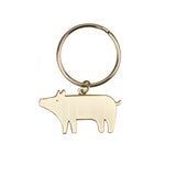 Porte clef cochon ou ange doré RAD