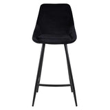 Chaise haute  bari velours noir ZAG