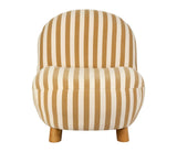 Fauteuil belly rayé camel SEM