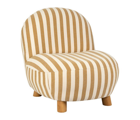Fauteuil belly rayé camel SEM