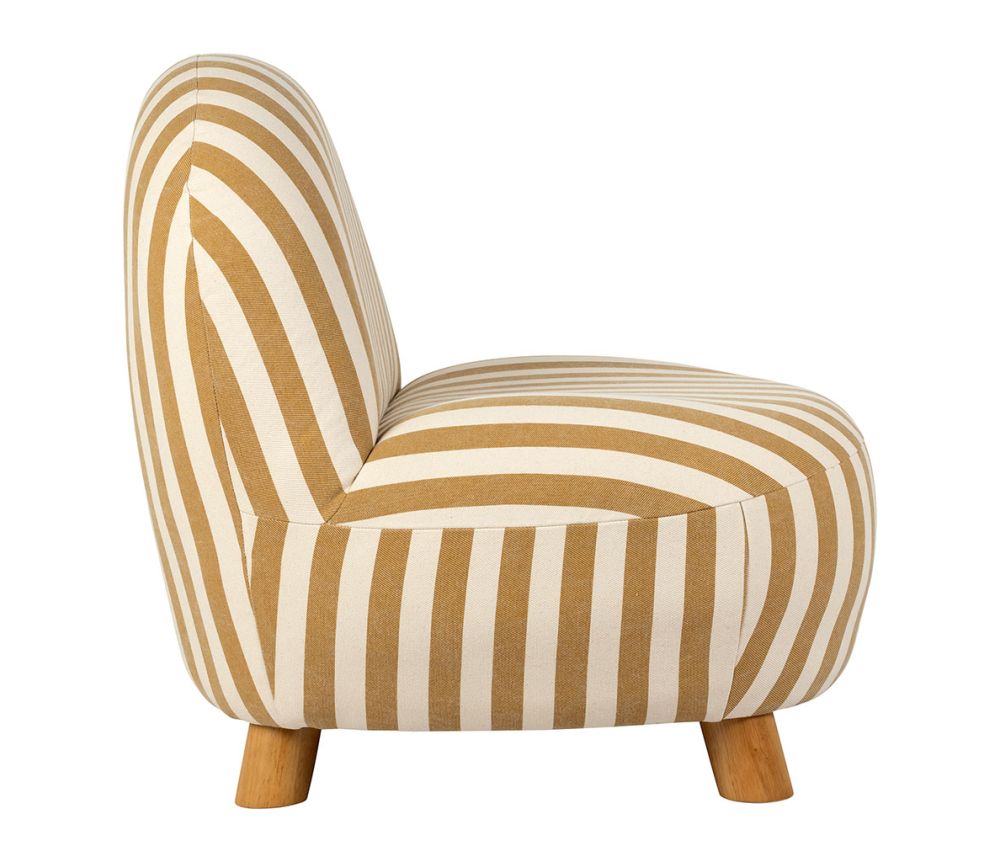 Fauteuil belly rayé camel SEM