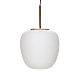Suspension pomme verre opale HUB