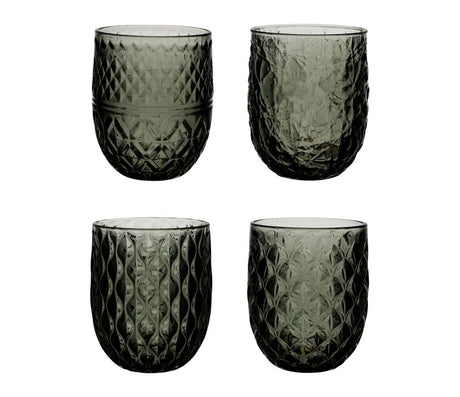 Set de 4 gobelets en verre fumé COT