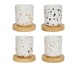 Coffret 4 gobelets Epura avec coupelle bois SEM