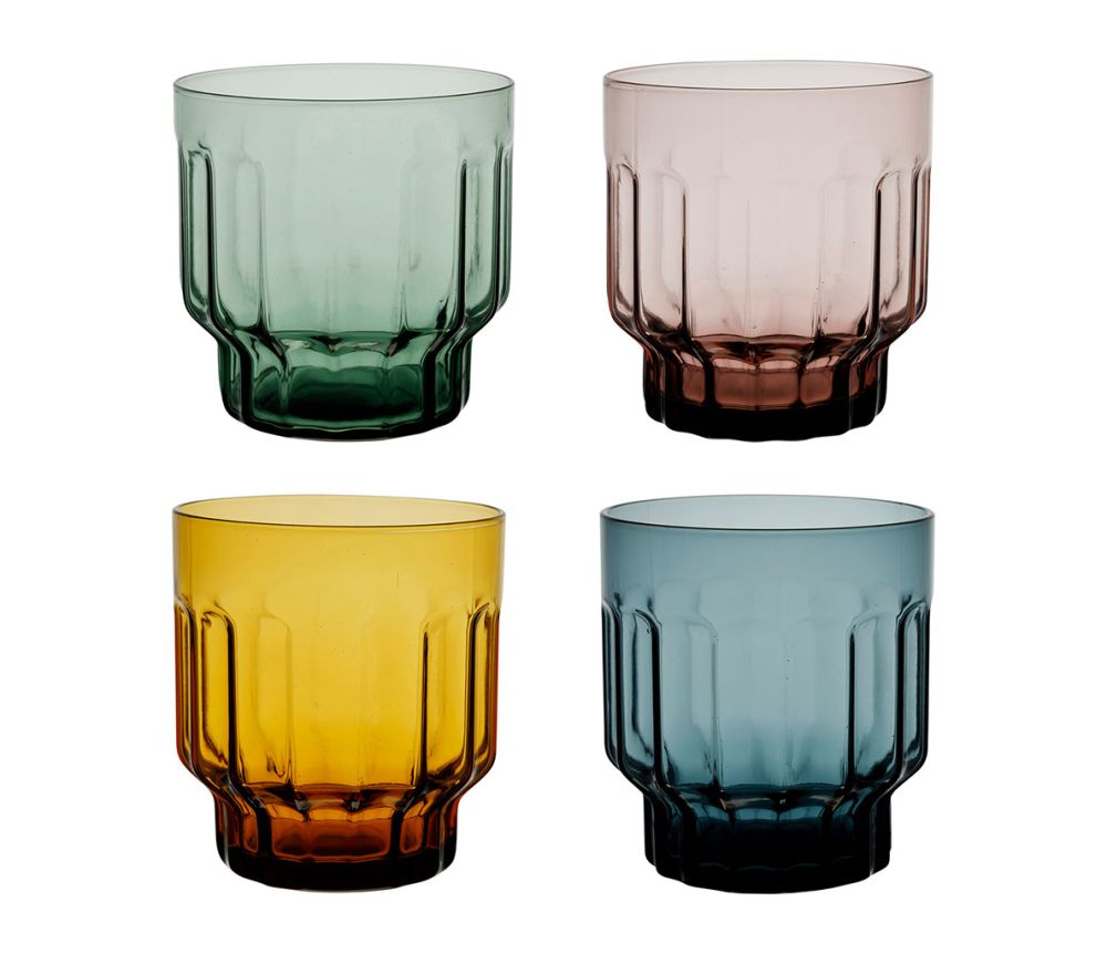 Set de 4 gobelets verre coloré COT