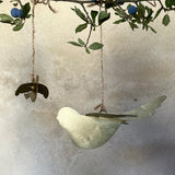 Oiseau métal doré à suspendre NAM