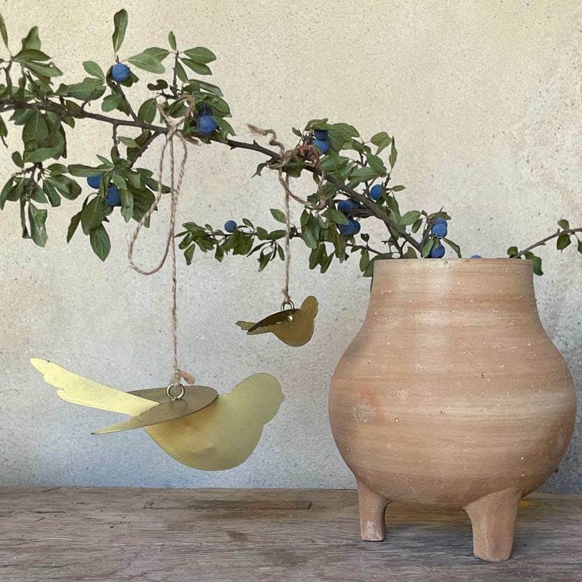 Oiseau métal doré à suspendre NAM