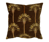 Coussin brodé palmier COT