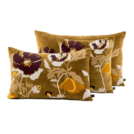 Coussin BRISTOL fleurs brodée carré 45x45cm HAO