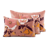 Coussin BRISTOL fleurs brodée carré 45x45cm HAO