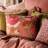 Coussin BRISTOL fleurs brodée carré 45x45cm HAO
