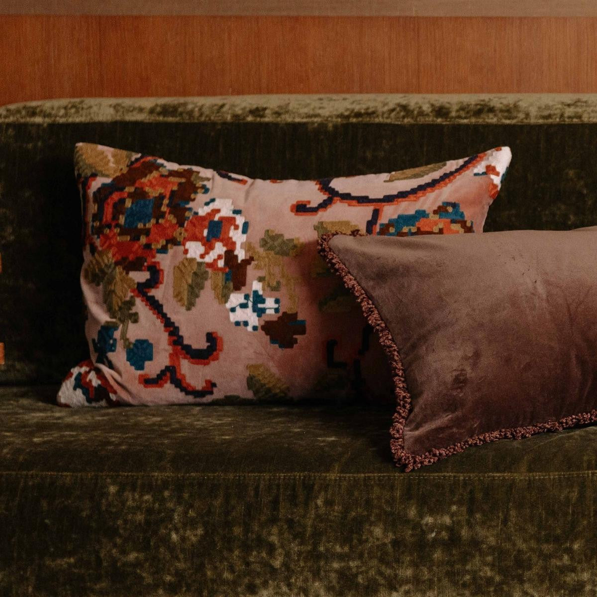 Coussin KENDALL fleurs  carré 45x45cm HAO