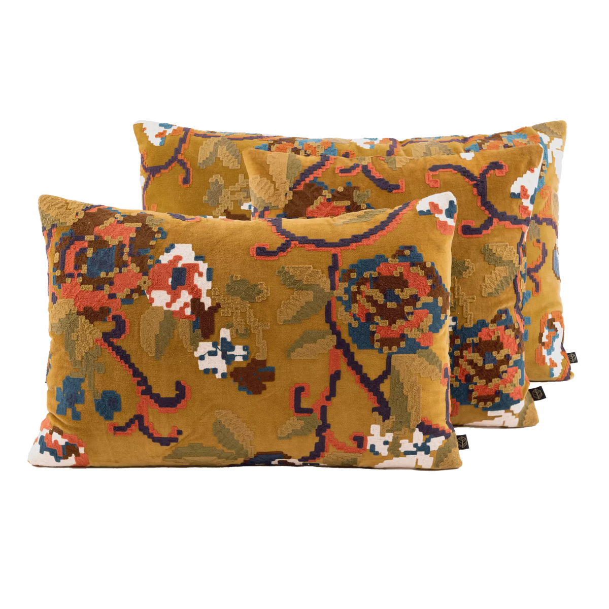 Coussin KENDALL fleurs  carré 45x45cm HAO