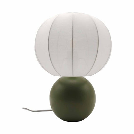 Lampe boule tissu blanc/kaki OPJ