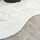 Tapis forme organique blanc OPJ