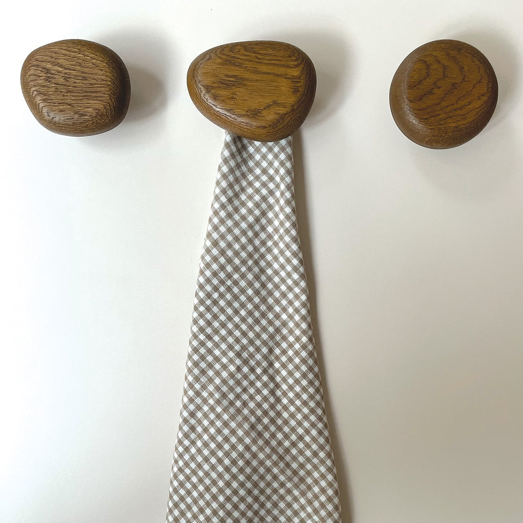 Set de 3 patères evora bois naturel/foncé OPJ