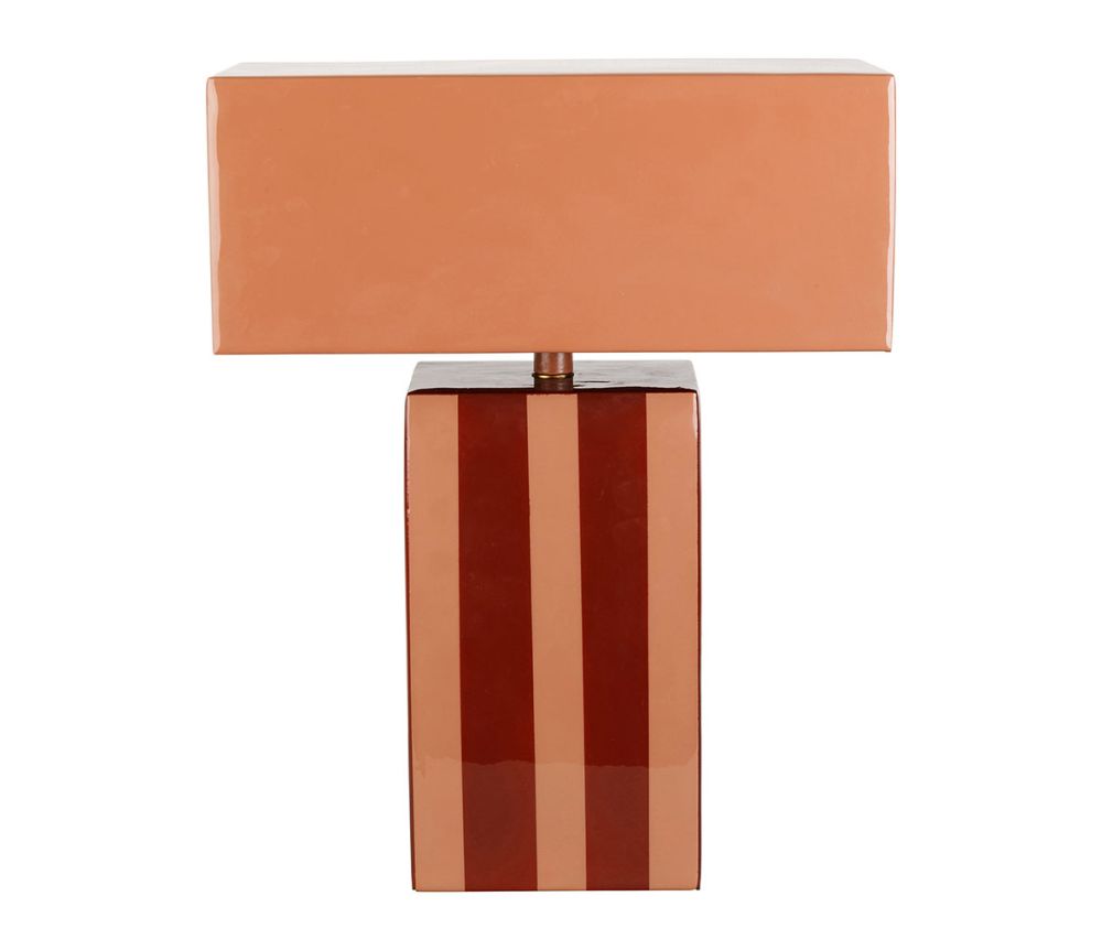 Lampe bordeaux et rose rectangle  SEM