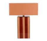 Lampe bordeaux et rose rectangle  SEM