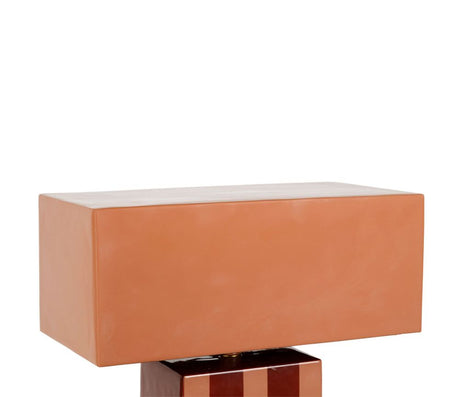 Lampe bordeaux et rose rectangle  SEM
