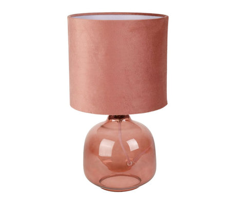 Lampe Celeste petite en verre et abat jour velours SEM