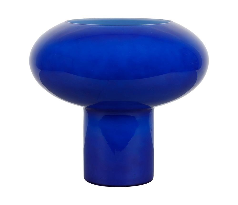Lampe en verre bleu  SEM