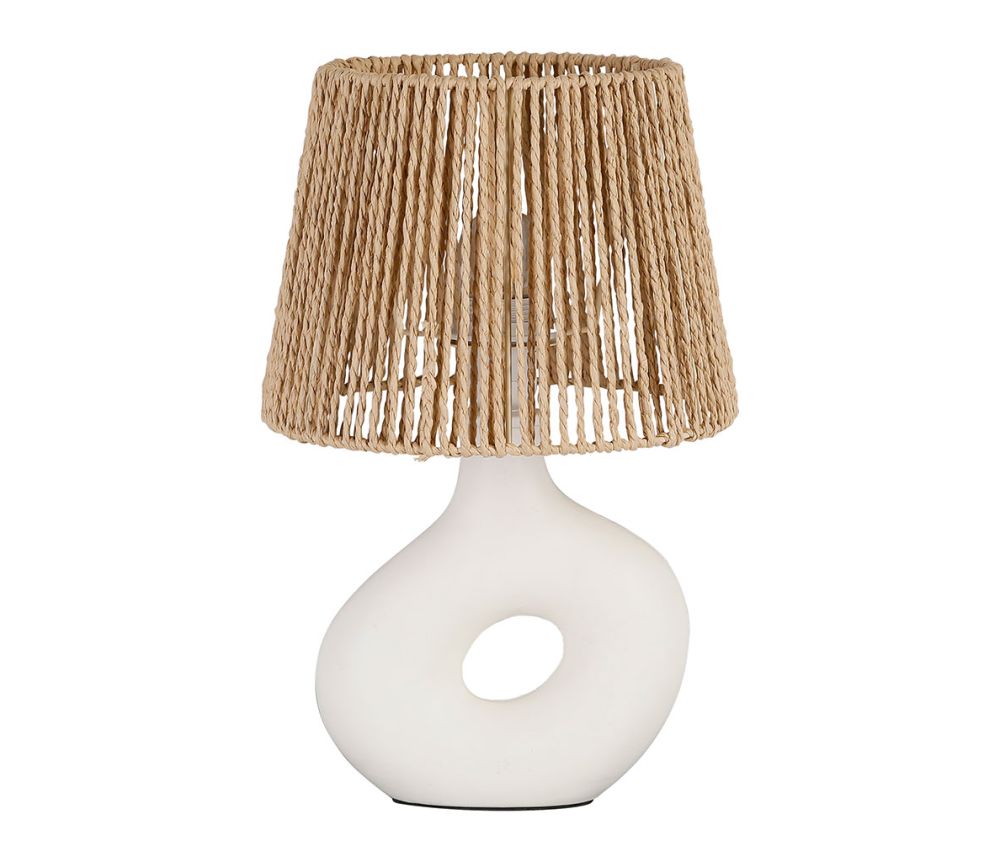 Lampe écrue et abat jour corde SEM